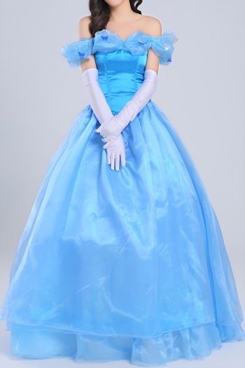 halloween plus size non-stretch cinderella costumes(with gloves)