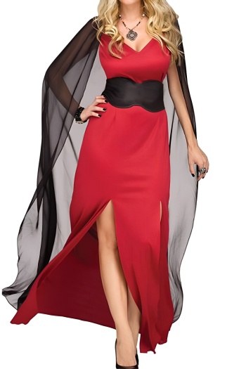 halloween slight stretch demon costumes(with hair hoop)