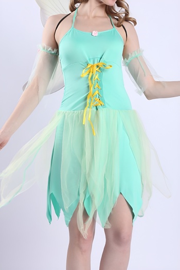 halloween slight stretch flower fairy costumes(with wing)