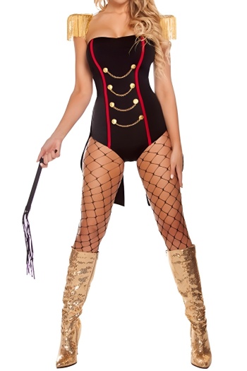 halloween slight stretch animal tamer costumes(with hat,no stockings)
