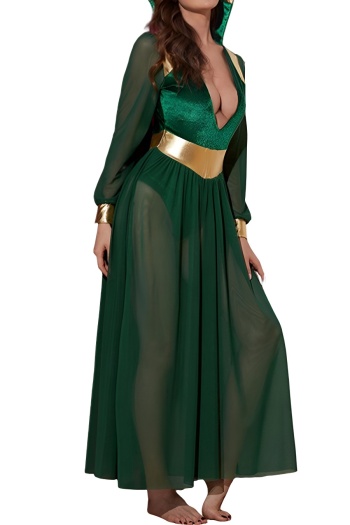 sexy slight stretch halloween queen costumes(with headband)