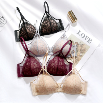 sexy slight stretch 4 colors lace padded bras(size run small)