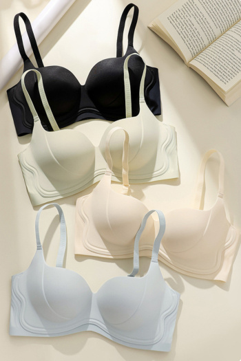 stretch solid color traceless glossy padded bras(size run small)