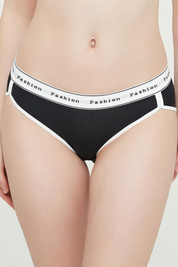 sexy plus size slight stretch letter printing traceless panties