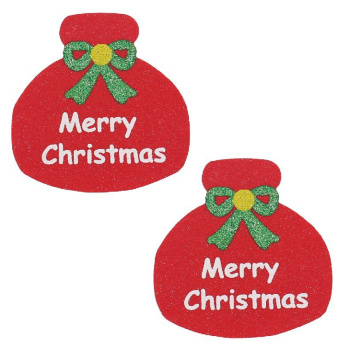 fifty pair sexy christmas bag shaped disposable nipple pad(length:7 cm)