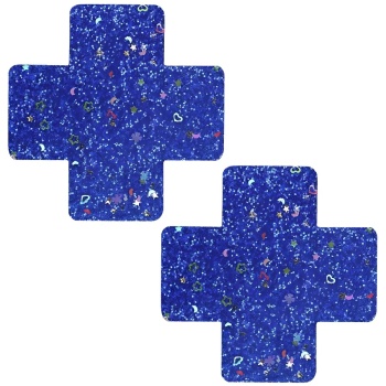 50 pair sexy glitter cross shape disposable nipple pad(length:8.2 cm)