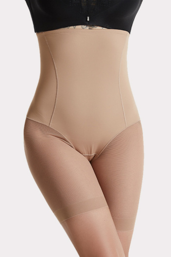 sexy plus size slight stretch high-waist tightening shaping shorts