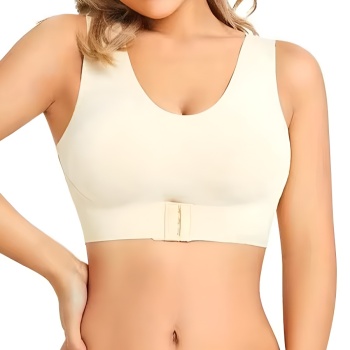 sexy plus size high stretch pure color padded gathered  bra