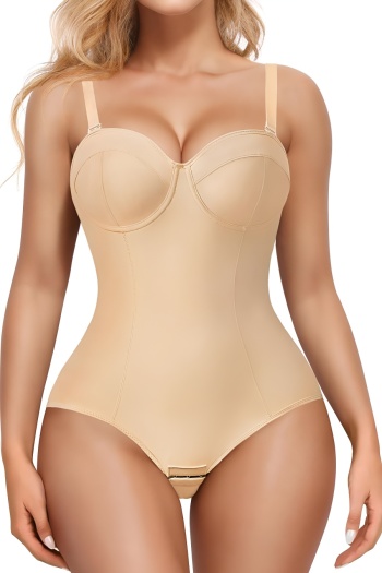 sexy plus size high stretch 3 colors padded underwire tummy control bodysuit