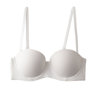 sexy plus size slight stretch solid color traceless padded bras(asia size)
