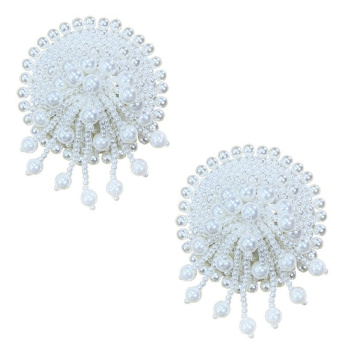 twenty pair sexy luxurious pearl decor nipple pad(length:9 cm)