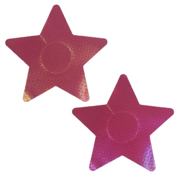 50 pair sexy pentagram shape laser gradient disposable nipple pad(length:8.2 cm)