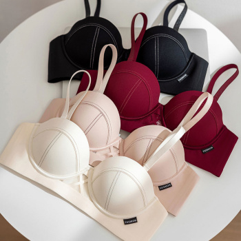 sexy slight stretch 4 colors glossy gather padded bras(asia size)
