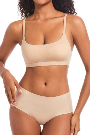 sexy slight stretch 3 colors solid color padded bras sets