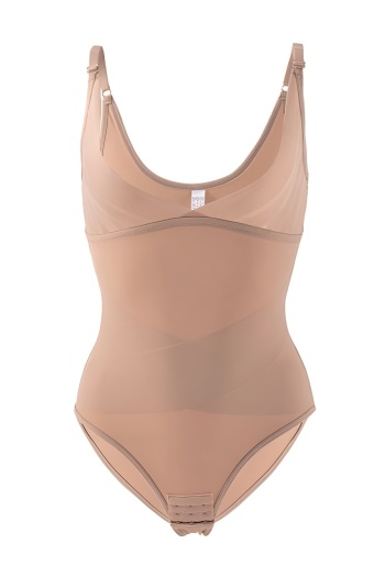 sexy plus size non-stretch contrast color slim shapewear(no underwear)