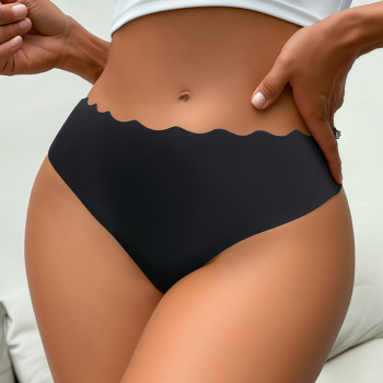 sexy high stretch 6 colors solid color traceless weave edge panties