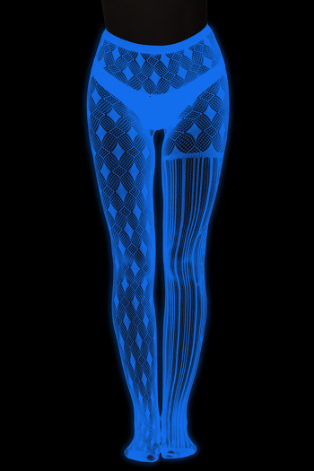sexy high stretch noctilucous rhombus pattern fishnet tights