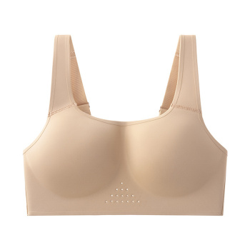 sexy plus size slight stretch solid color traceless padded bras
