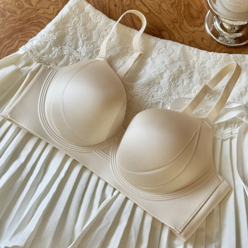 sexy slight stretch 5 colors solid color gather padded bras(asia size)