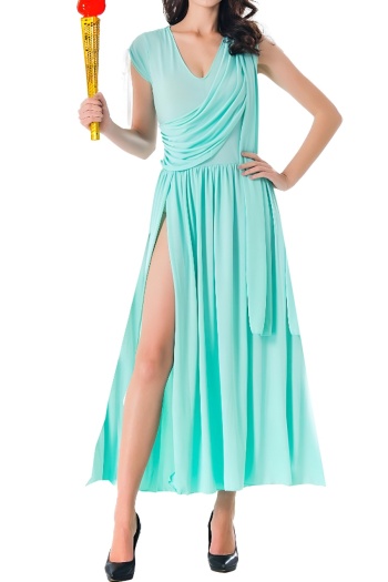 sexy slight stretch solid color goddess costumes(with hair hoop)
