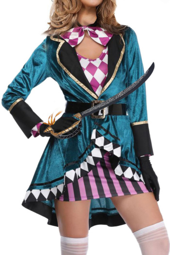 plus size three-piece set pirate costumes(with hat&belt&gloves&neck ring)