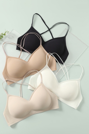 sexy slight stretch 4 colors backless breathable padded bras(asia size)