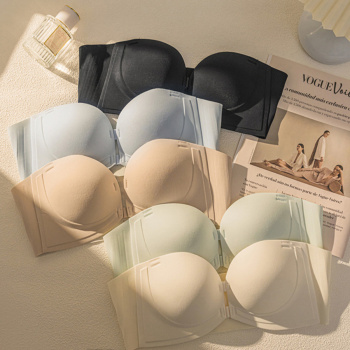 sexy slight stretch 5 colors gather front buckle padded bras(asia size)