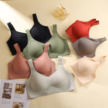 plus size slight stretch traceless breathable padded bras(asia size)
