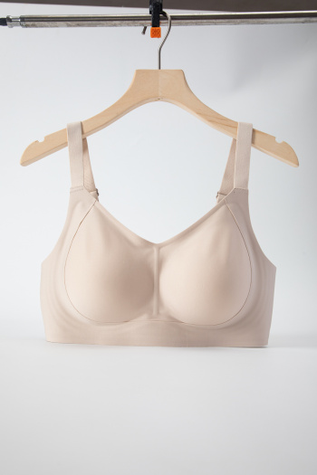 plus size slight stretch solid color soft traceless padded bras(asia size)