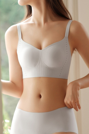 sexy plus size slight stretch soft traceless breathable padded bras(asia size)