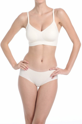 sexy slight stretch 3 colors traceless gather padded bras sets