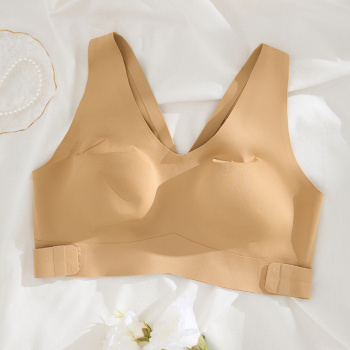 sexy plus size slight stretch no trace thin breathable bra without chest pad