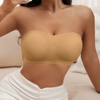 sexy slight stretch no trace thin breathable lifting anti-slip tube top bra