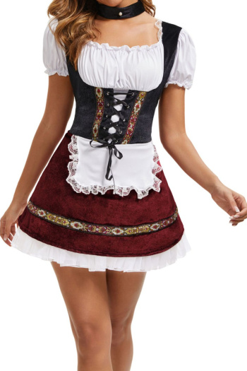 plus size non-stretch 3 colors maid costumes(with neck ring)