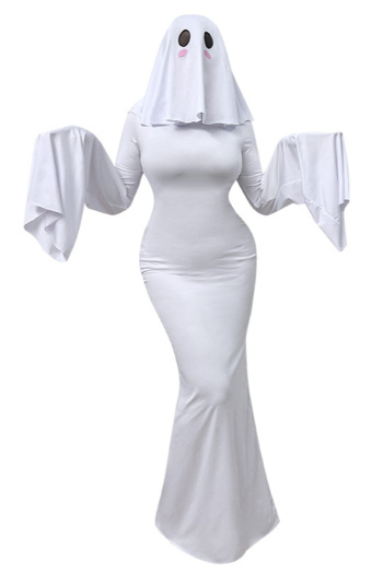 sexy high stretch halloween ghost costumes(with veil)
