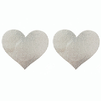 one pair new sexy stripe heart shape breathable nipple stickers