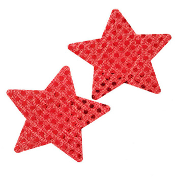 one pair new sexy dot pattern pentagram shape breathable nipple stickers