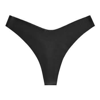 sexy slight stretch low waist solid color no trace thin thong