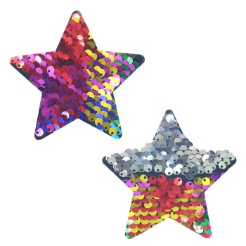 fifty pair sexy pentagram shape sequin nipple pad(length:8.2 cm)