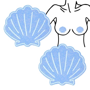 fifty pair glitter shell shape disposable nipple pad(length: 8cm)