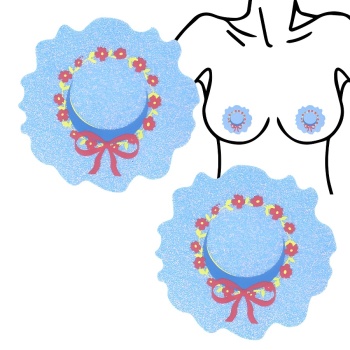 fifty pair glitter hat shape disposable nipple pad(length: 8cm)