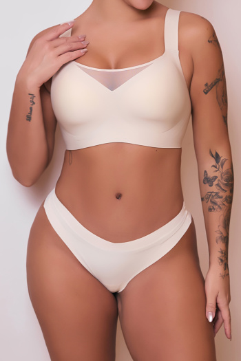 plus size stretch stitching mesh traceless padded bras(no panties,asia size)