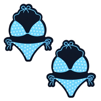fifty pair sexy dot bikini shape disposable nipple pad(length:8.5 cm)