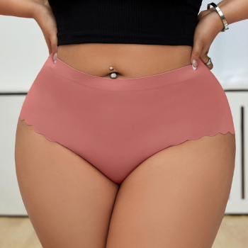 sexy plus size high stretch wavy edge quick dry breathable thin briefs