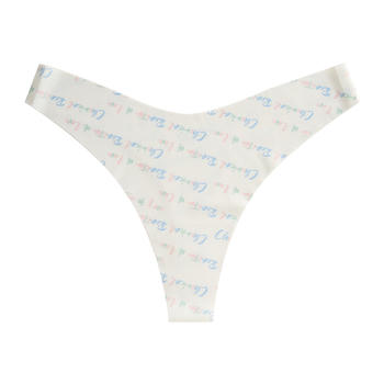 sexy high stretch letter printing no trace breathable thin low waist thong
