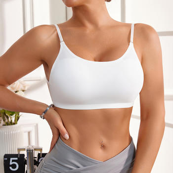 sexy slight stretch solid color removable padding seamless thin breathable bra