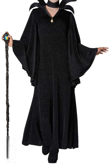halloween slight stretch witch costumes(with hat&neck ring,no cane)