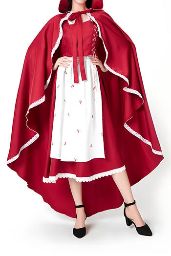 halloween witch cosplay plus size non-stretch cape five-piece set