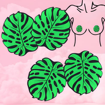 fifty pair sexy leaf shape nipple pad(length:7.82cm)