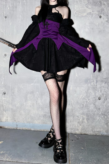 halloween non-stretch witch costumes(with hat&sleeves,no stockings)